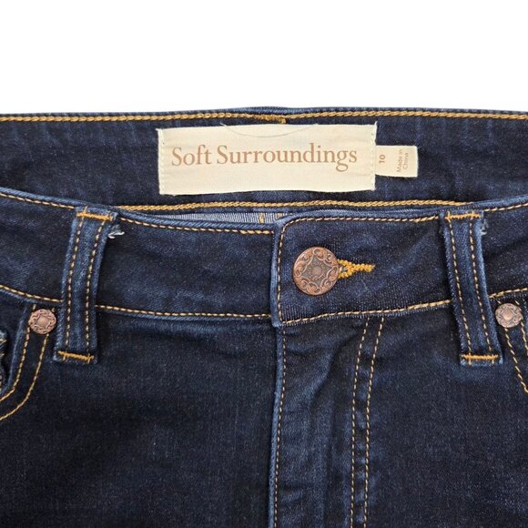 Soft Surroundings Skinny Jeans Womens 10 High Rise Ultimate Denim - Picture 4 of 9